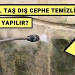 DOĞAL TAŞ TEMİZLEME YAPILIRKEN TAZYİKLİ SU